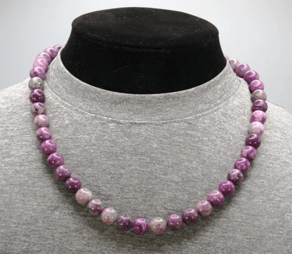 Auras by Osiris – Genuine Sugilite Necklace (10mm Beads) – Healing Crystal Jewelry for Love, Protection & Spiritual Growth