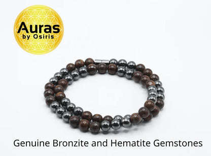 Bronzite and Hematite Necklace - A Shield of Confidence and Grounding