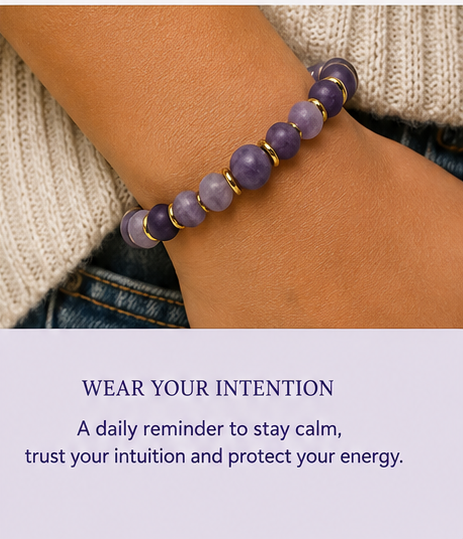 Matte Amethyst Bracelet with Gold Spacers – Magnetic Clasp – Spiritual Awareness Gift – Handmade Jewelry