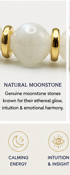 Moonstone Bracelet with Gold Spacers | Magnetic Clasp Bracelet | Intuition & New Beginnings Jewelry