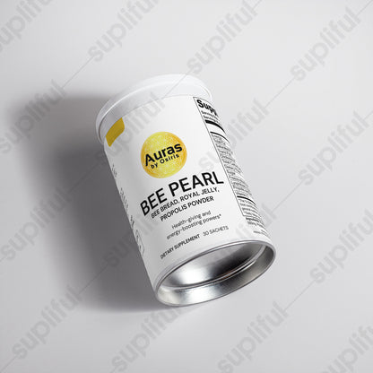 Auras by Osiris Bee Pearl Powder 🐝✨ | Smoothie Additive for Energy, Immunity & Daily Nutrients w/ Bee Bread, Royal Jelly, Propolis & Vitamin C (30 Sachets)