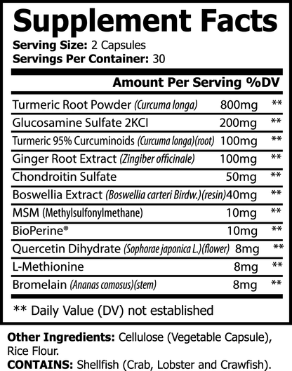 Auras by Osiris Platinum Turmeric Blend 🌿💊 | Joint Support, Mobility & Wellness w/ Glucosamine, Boswellia, Chondroitin & BioPerine® (60 Caps)