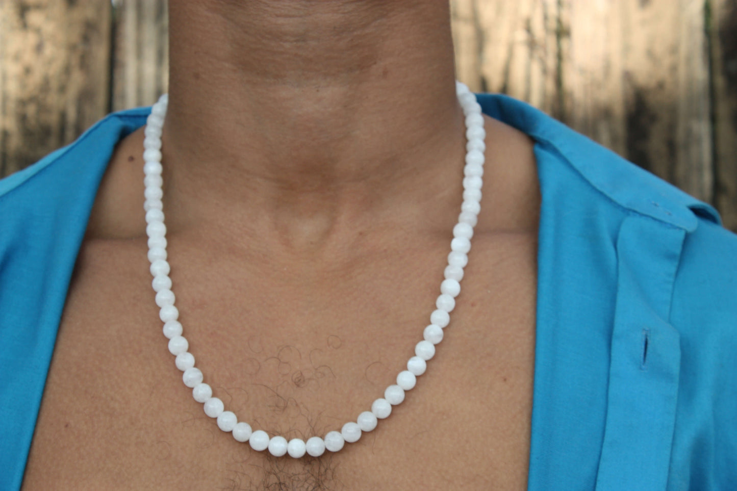 24 inch Moonstone Necklace 8mm Beads