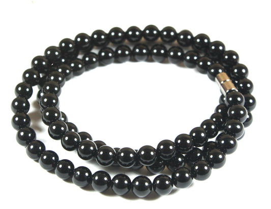 Black Onyx Necklace (6mm Small Beads)