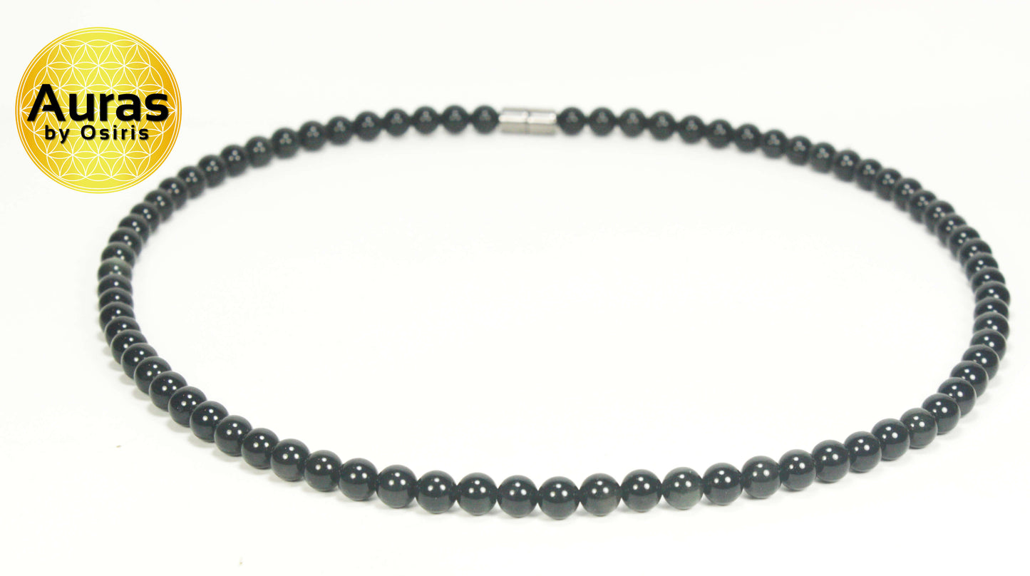 Obsidian Necklace (6mm Small Beads)