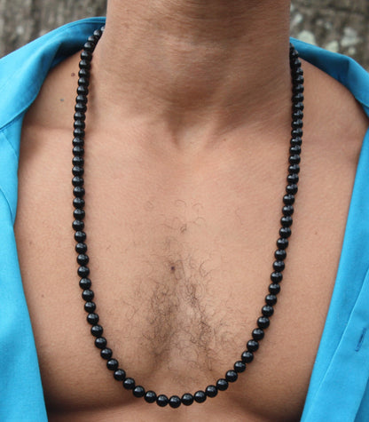 30-Inch Black Onyx Necklace – 10mm AAA Grade Genuine Gemstone Beads for Men & Women