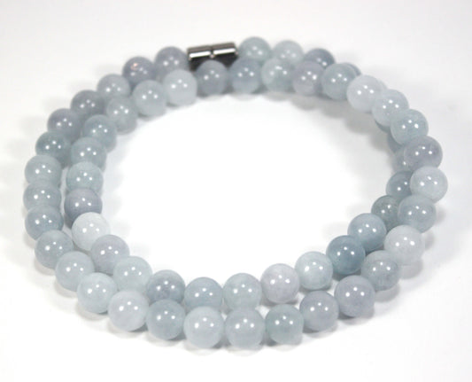 Aquamarine Necklace (8mm Medium Beads)