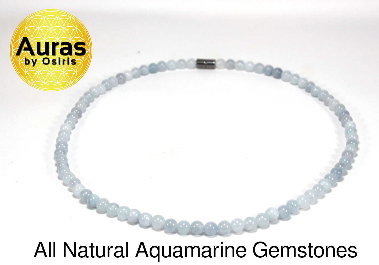 Aquamarine Necklace (6mm Small Beads)
