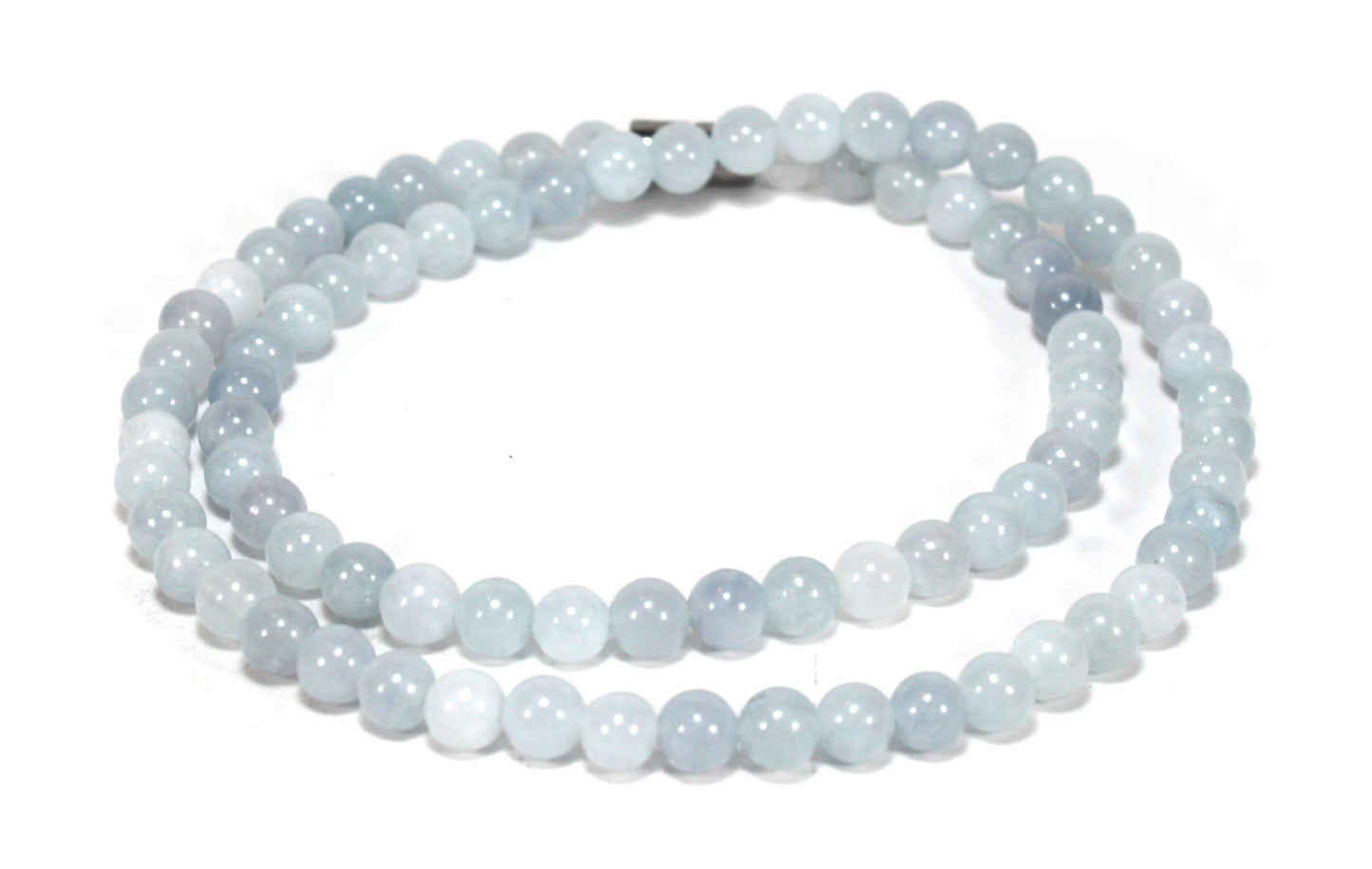 Aquamarine Necklace (6mm Small Beads)