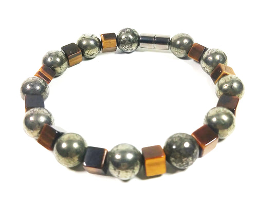 Pyrite & Tiger Eye Bracelet