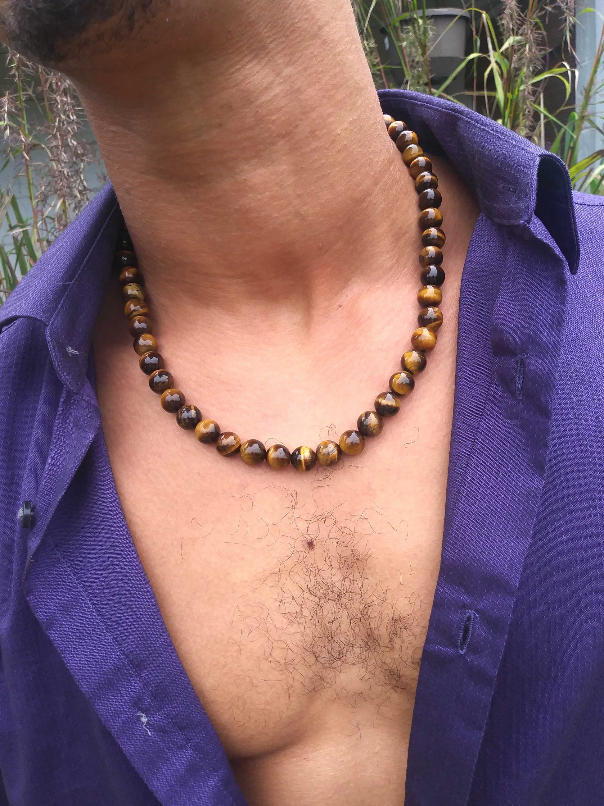 Mens Tiger Eye Necklace