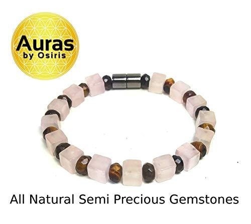 Handmade Rose Quartz - Tiger Eye Bead Bracelet For Women - Empath Protection Bracelet For Children