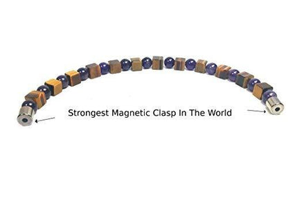 Auras by Osiris Amethyst & Tiger Eye Empath Protection Bracelet (6mm) 🧘‍♀️🐯 | Serenity, Confidence & Focus Healing Crystal Jewelry for Children/Women