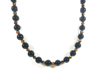 Black Onyx Necklace -  Tiger Eye Necklace For Men - Protection Necklace - Crystal necklace - Gemstone Necklace