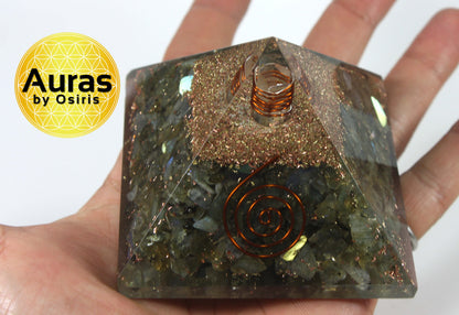 Labradorite Crystal Orgone Pyramid Spiritual Crystal Protection Empath Protection Spiritual Decor