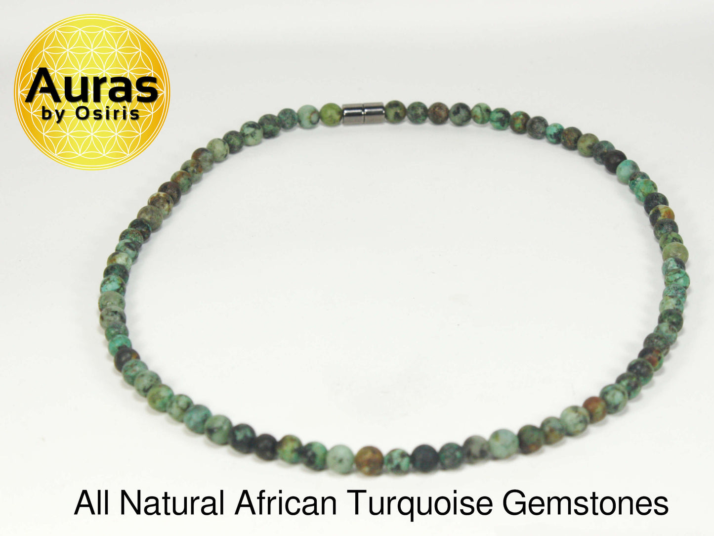 African Turquoise Necklace - Turquoise Jewelry for Men/Women - Promotes Positivity - Overcome Destructive Habits - Increase Confidence