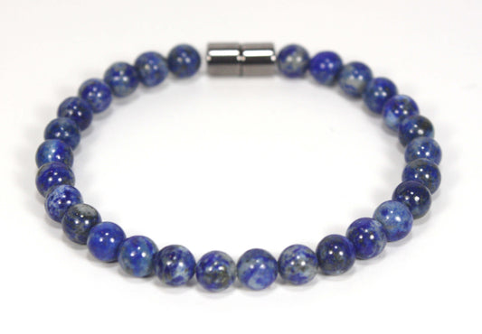 Lapis Lazuli Bracelet for Men/Women Energy Protection Bracelet with Magnetic Clasp - Intuition - Higher Learning