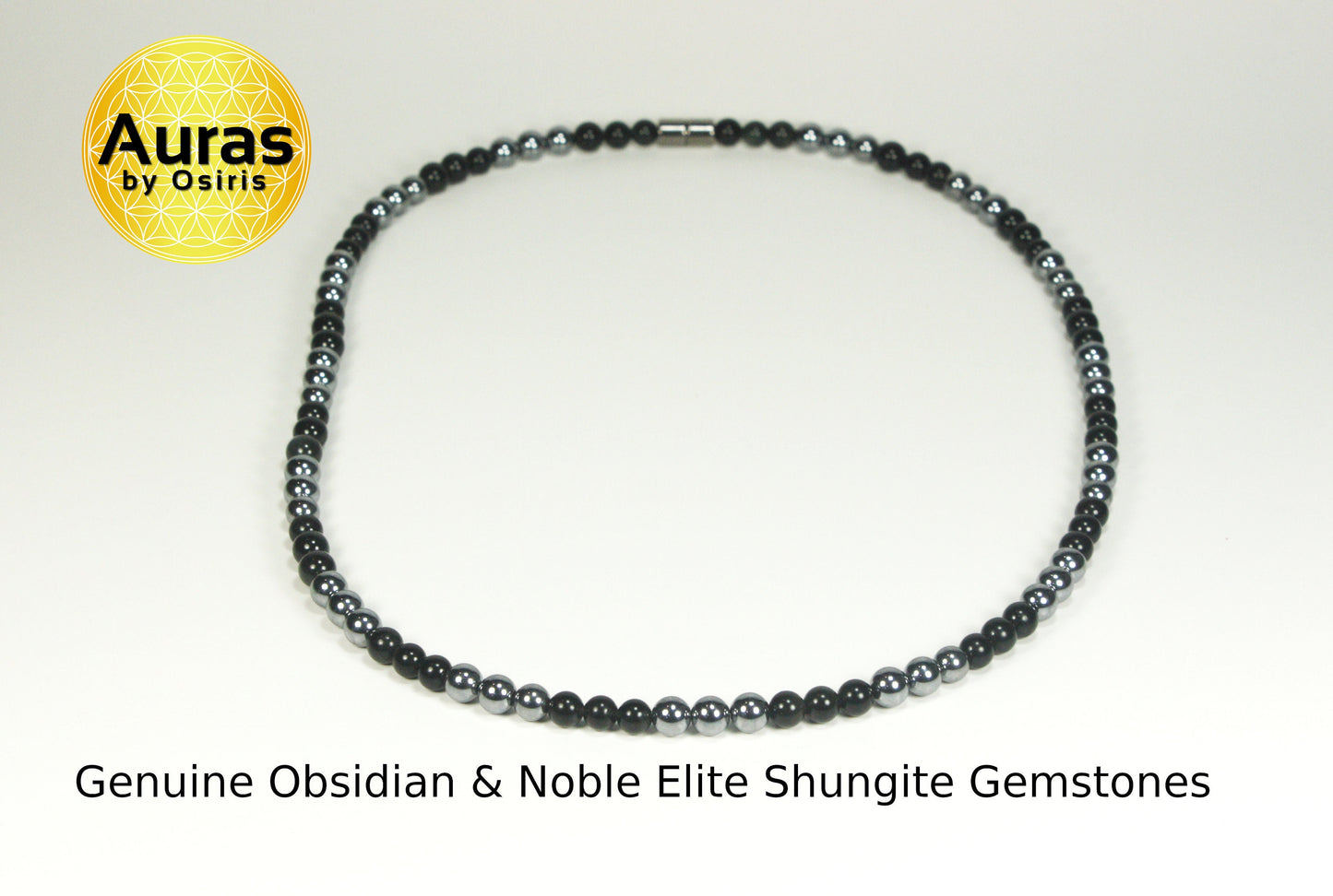 Obsidian & Noble Elite Shungite Necklace - Frequency Protection Stones - Shield Crystals - Grounding Talisman Handmade in USA