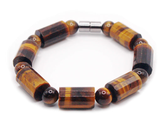Tiger Eye Bracelet for Men/Women Spiritual Protection Jewelry Motivation Confidence Ambition Genuine Gemstones for Healing