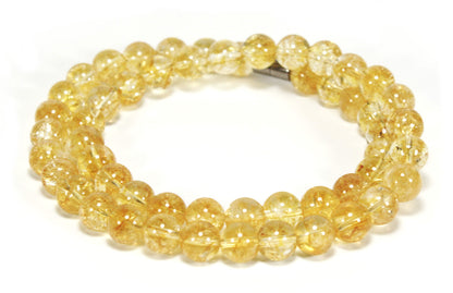 10mm Citrine Necklace – Genuine Crystal Healing Jewelry for Men & Women | November Birthstone & Scorpio Zodiac Gemstone Necklace