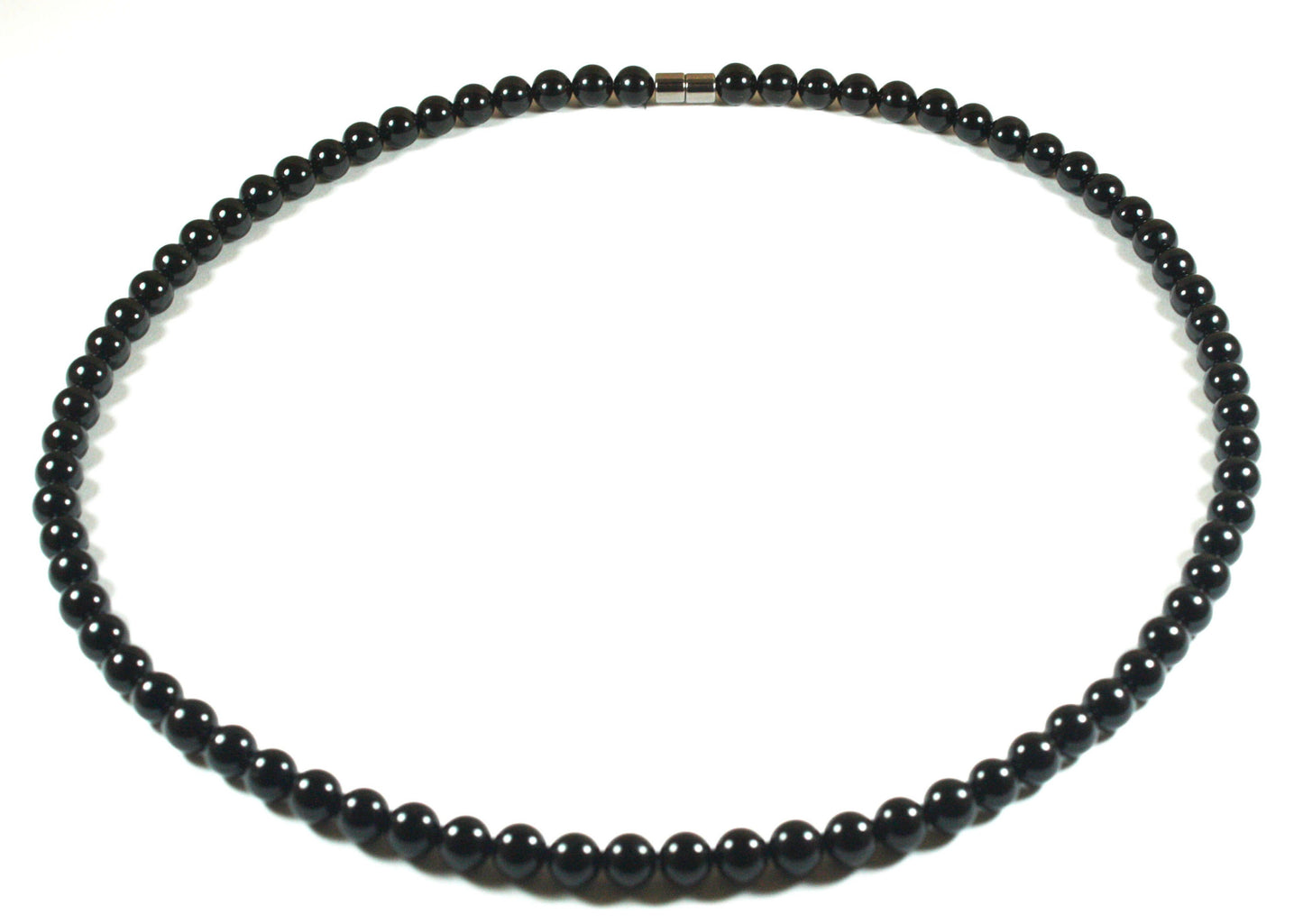 6mm Black Onyx Necklace - EMF Protection Jewelry - Empath Protection - Necklaces for Women/Men - Protection Stones with Magnetic clasp