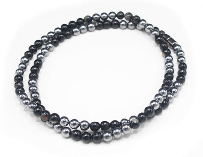 Black Tourmaline & Elite Shungite Necklace – EMF & Empath Protection Jewelry | Handmade in USA