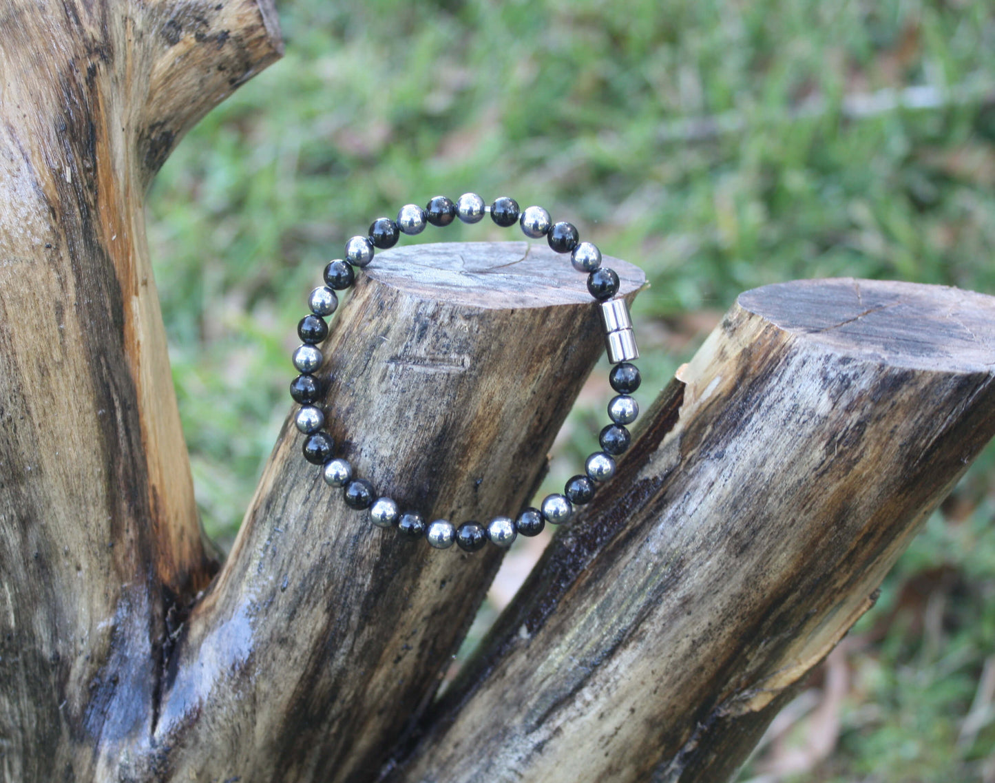 Black Tourmaline & Noble Elite Shungite Bracelet - Frequency Protection Stones - Shield Crystals - Grounding Talisman Handmade in USA