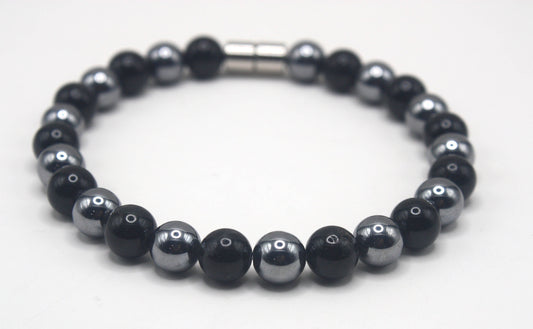 8MM Noble Elite Shungite & Black Tourmaline Bracelet - Frequency Protection Stones - Shield Crystals - Grounding Talisman Handmade in USA