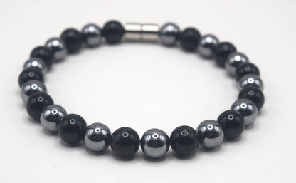 Auras by Osiris 8MM Noble Elite Shungite & Black Tourmaline Bracelet ⚡️ | EMPATH & EMF Frequency Protection Shield w/ Neodymium Clasp