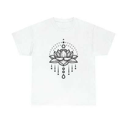 Lotus Flower Heavy Cotton Tee Spiritual Shirt