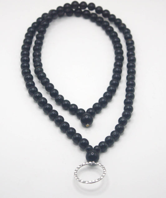 Men’s Gemstone Bead Necklace – 14mm Tiger Eye & 10mm Pyrite – Handmade Healing Crystal Protection Jewelry