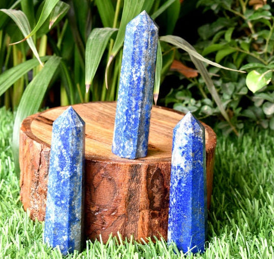 Lapis Lazuli Obelisk Tower Point - Crystal Point, Healing Crystal Tower Point