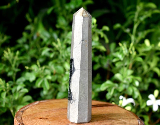 Pyrite Obelisk Tower Point - Crystal Point, Healing Crystal Tower Point