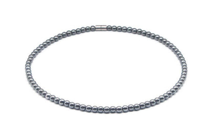 Auras by Osiris Hematite Necklace 🛡️ | 6mm-12mm Grounding & Negative Energy Protection (Magnetic Clasp)