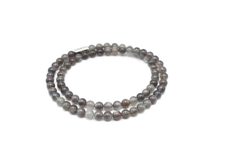 Black Moonstone Necklace - 6mm Beads