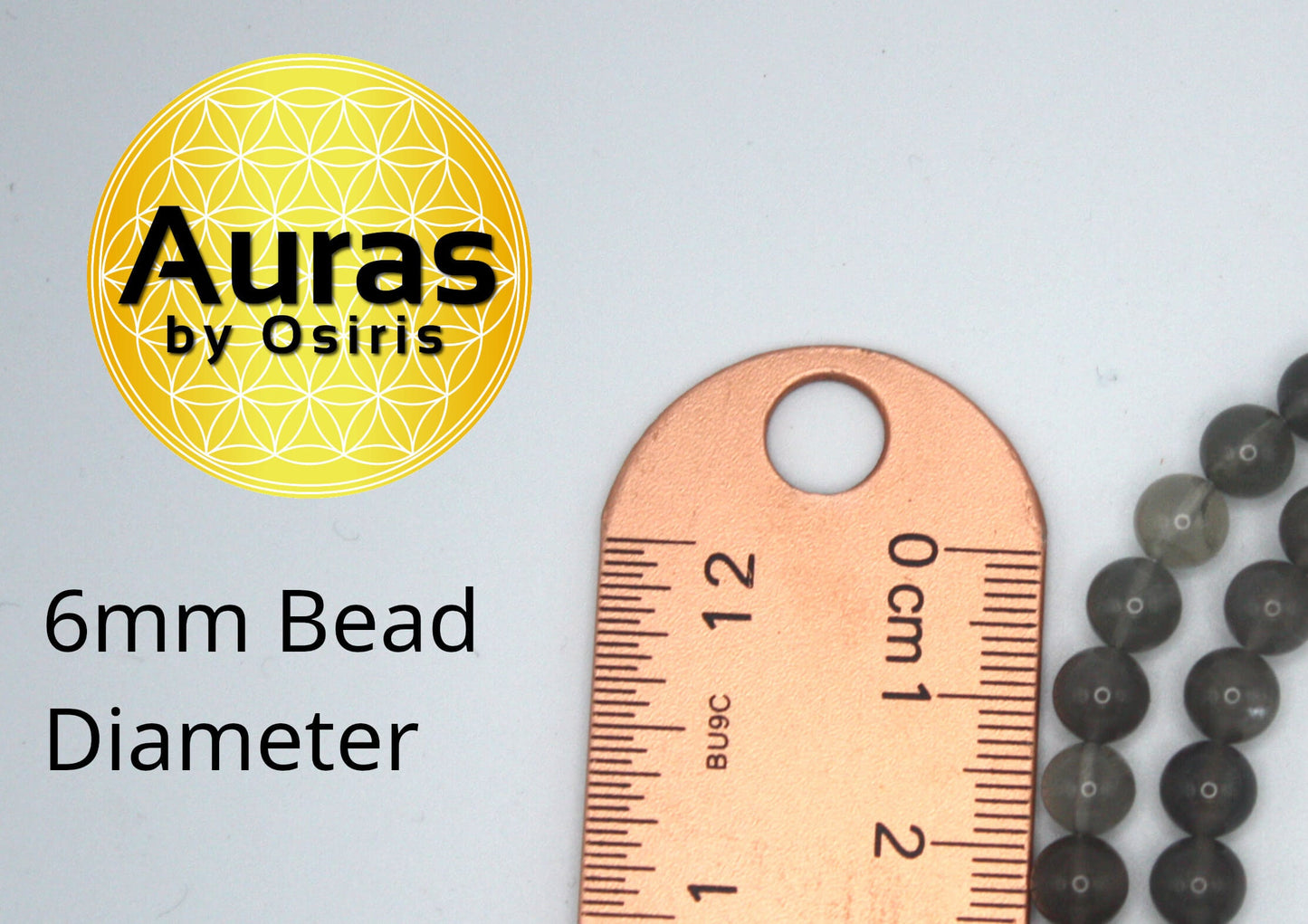 Black Moonstone Necklace - 6mm Beads