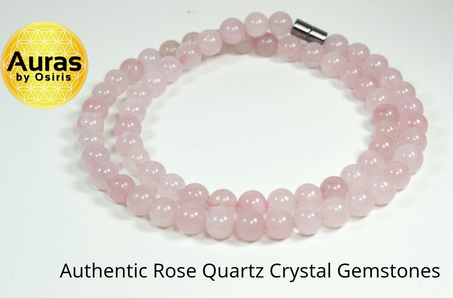 6mm/8mm/10mm Genuine Rose Quartz Necklace for Men/Women for  Self Love & Compassion Pink Crystal Jewelry Handmade in USA