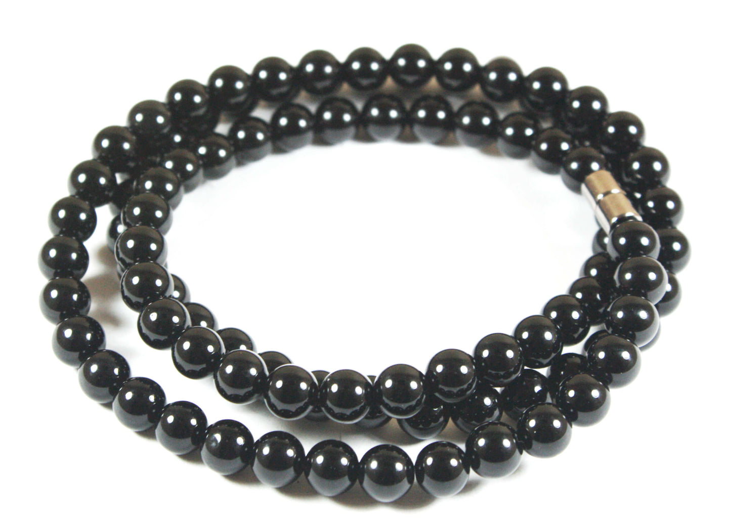 Black Onyx Necklace (8mm Medium Beads)