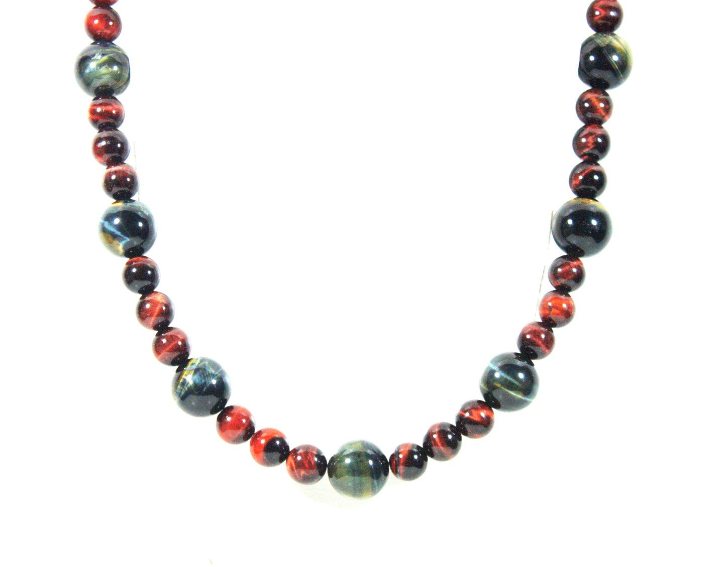 Blue Tigers Eye Necklace and Red Tigers Eye Necklace - Magnetic Clasp Necklace