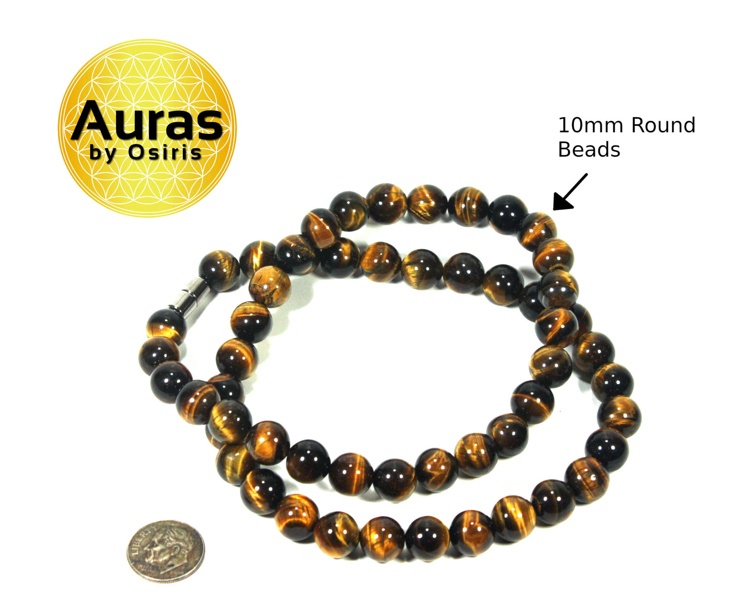 Tiger Eye Necklace (10mm Medium Beads)